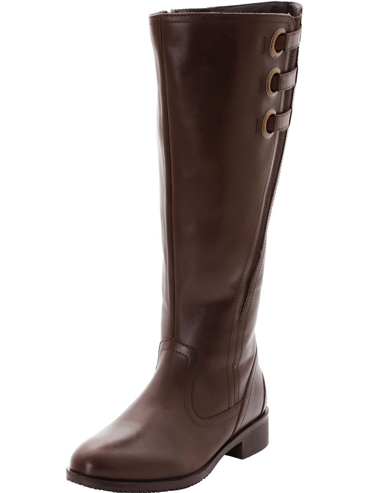 Sheego Große Größen Weitschaftstiefel in Reitstiefel-Optik mit Zierriegeln