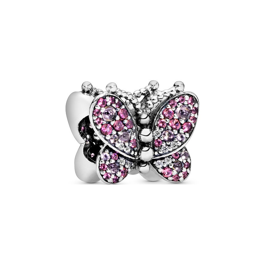 Pandora Charm Moments Rosafarbener Pavé-Schmetterling
