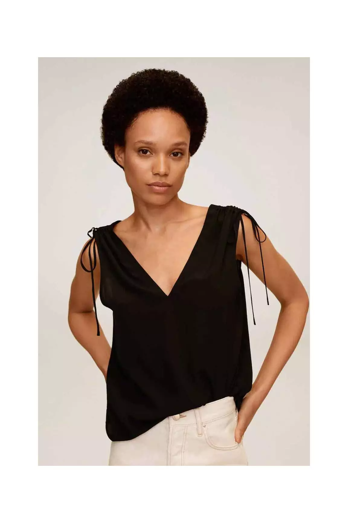 Mango Tops Femme couleur noir