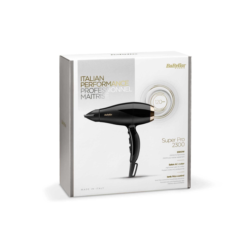 babyliss BaByliss  - 6714E - Sèche-cheveux SuperPro 2300 Moteur AC fabriqué en Italie SECHE CHEVEUX
