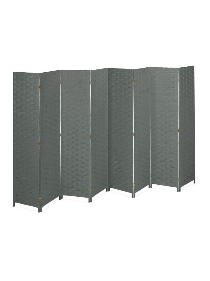 relaxdays Paravent in Grau - (B)320 x (H)170cm günstig kaufen onesize