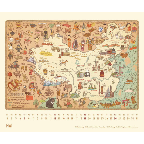 ALLE WELT 2024 - LANDKARTEN-KALENDER VON DUMONT - Kalender