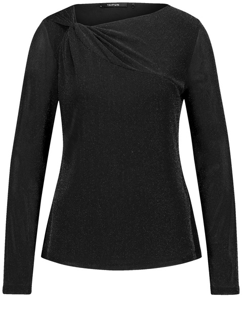 Glitzer-Shirt mit Knoten-Detail