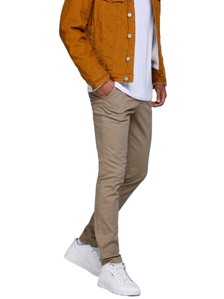 Jack & Jones Stoffhose / Chino JPSTMARCO JJBOWIE slim in Beige günstig kaufen