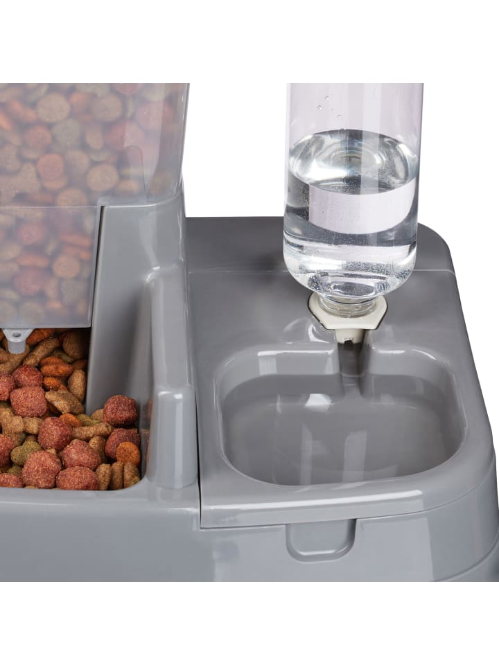 relaxdays Wasser- und Futterspender in Dunkelgrau günstig kaufen onesize