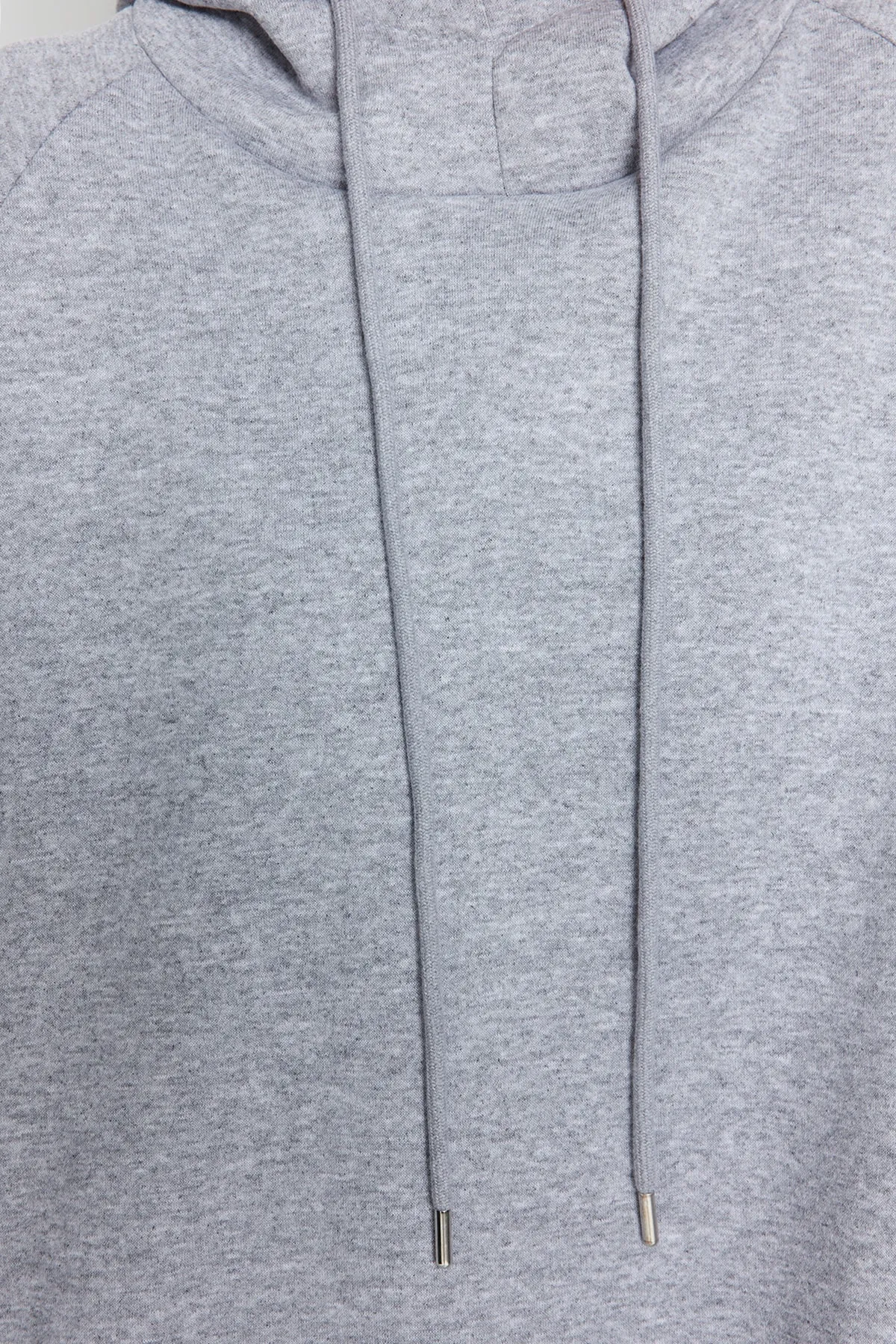 Trendyol Collection  Graues Oversize-Sweatshirt aus Rippstrick mit Kapuze