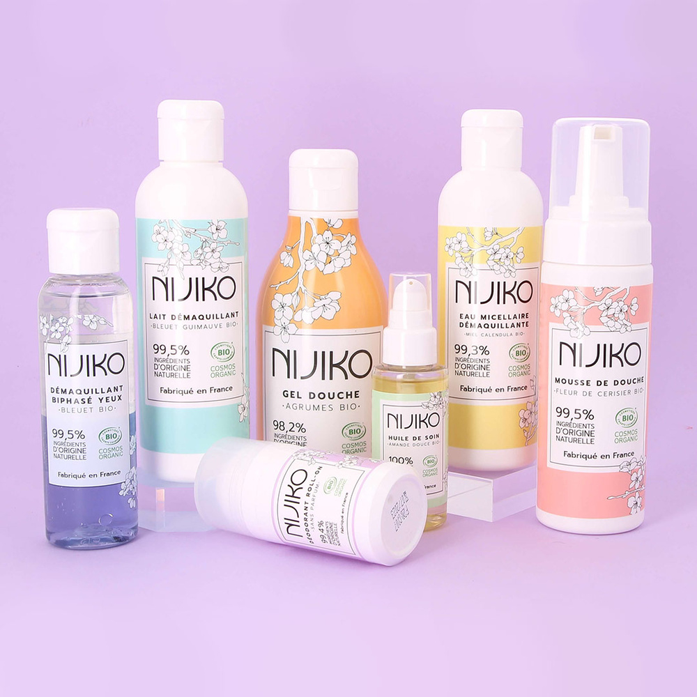nijiko Mousse de Douche Bio à la Fleur de Cerisier Gel douche