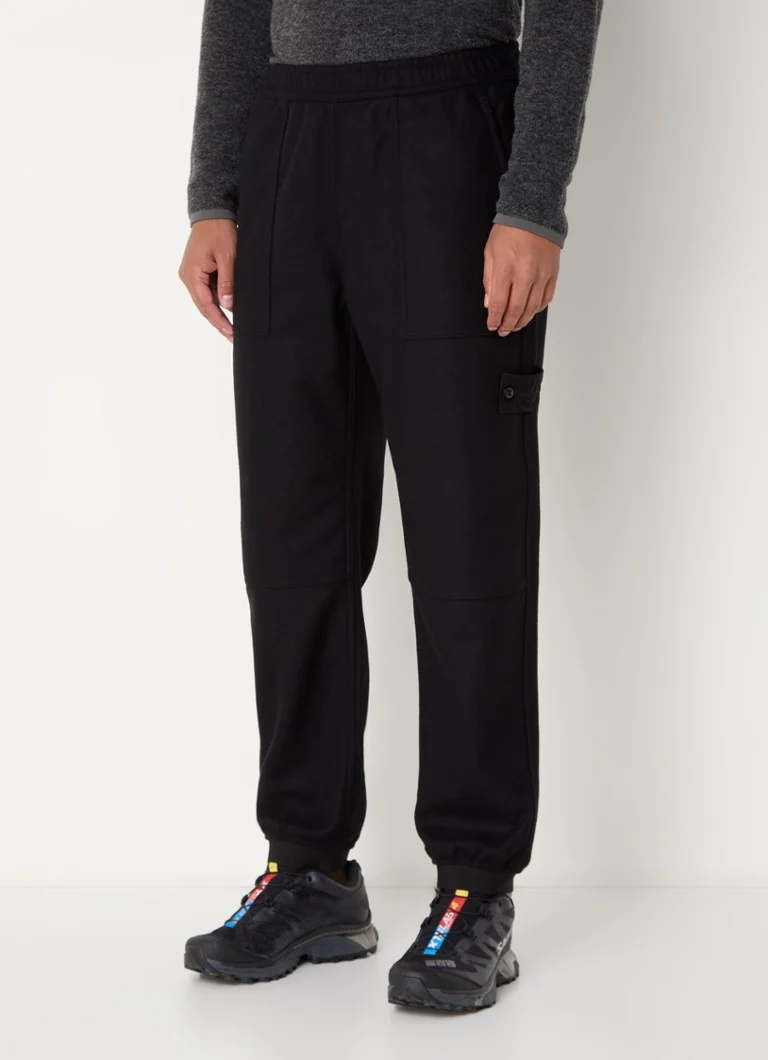 Stone Island 331F4 tapered fit sweatpants in wool blend
