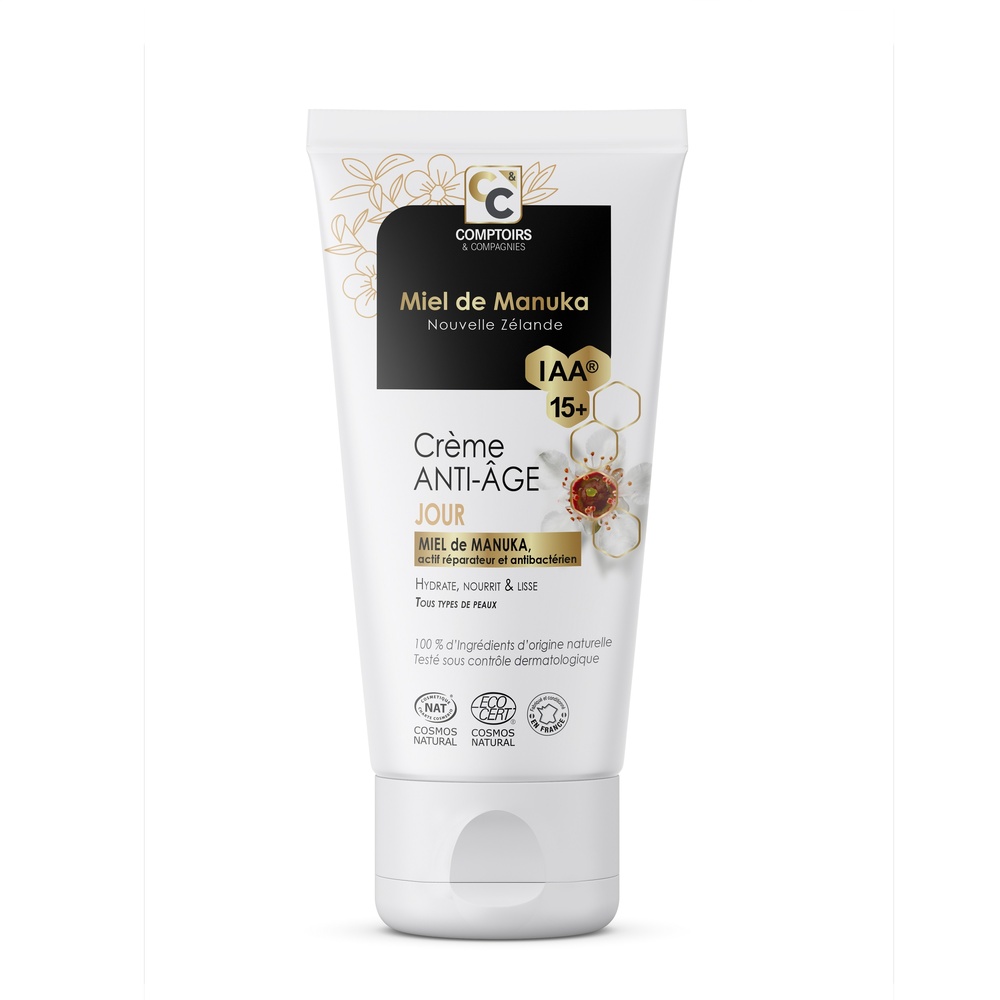 comptoirs et compagnies CREME DE JOUR ANTI AGE MIEL DE MANUKA IAA15+ CREME DE JOUR