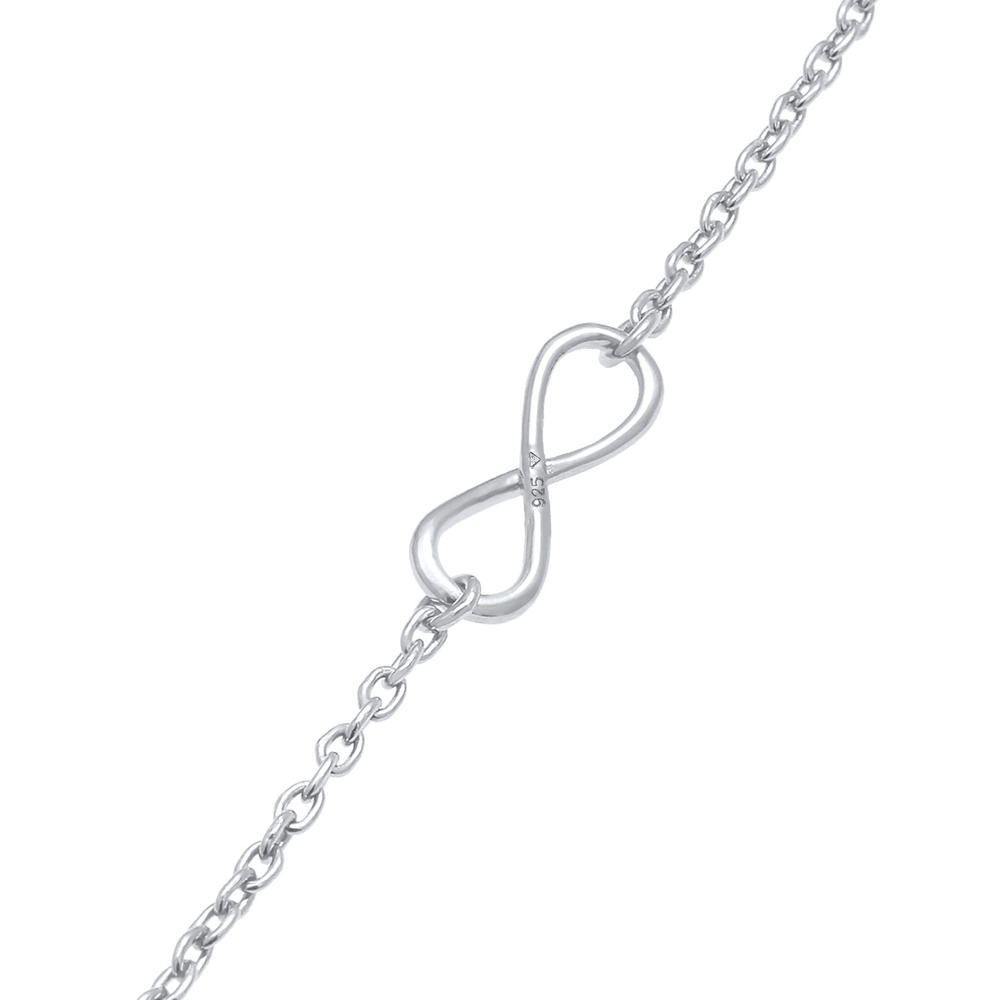 Elli Elli Bracelet Symbole de l'infini féminin, base délicate en 925/1000 argent massi Bracelet