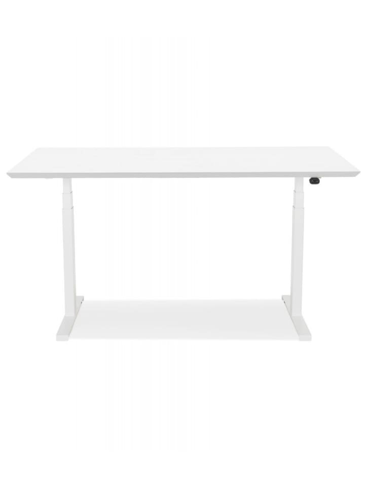 KADIMA DESIGN Elektrischer Sitz-Steh-Schreibtisch aus Holz und Metall | Modern Weiß in Weiß günstig kaufen