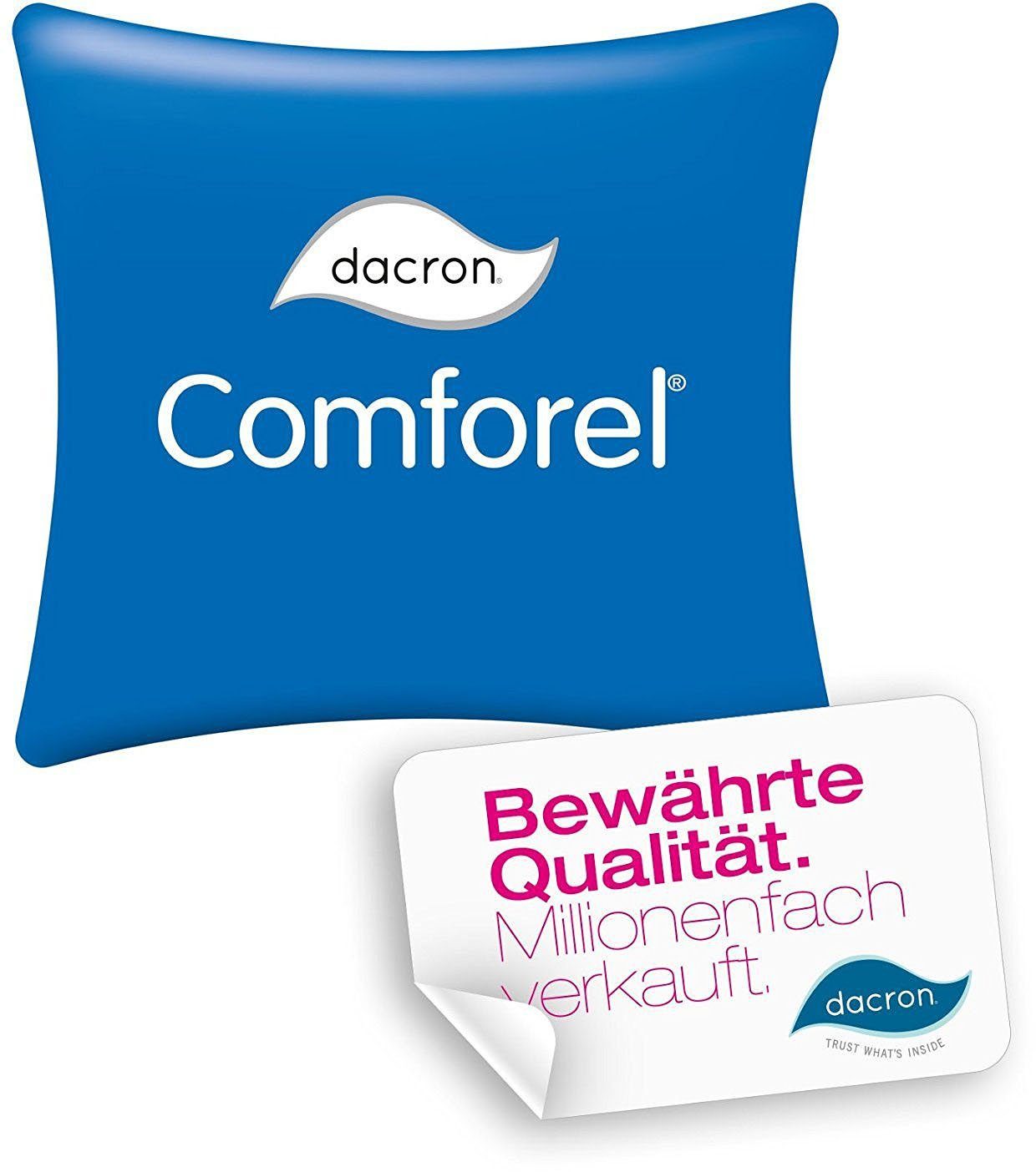 Nackenstützkissen Kissen Basic, Jekatex, Füllung: Microfaser, Bezug: Polyester, Rückenschläfer, Seitenschläfer, Zertifiziert durch die Aktion gesunder Rücken (AGR) e.V.