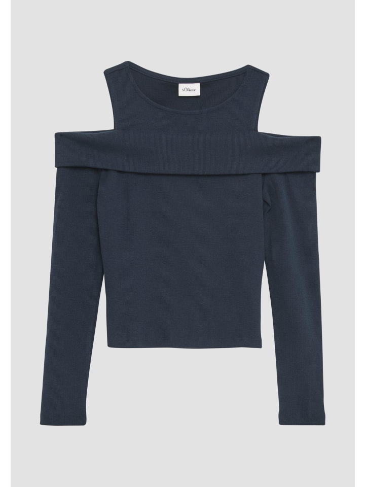 s.Oliver T-Shirt langarm in Blau günstig kaufen