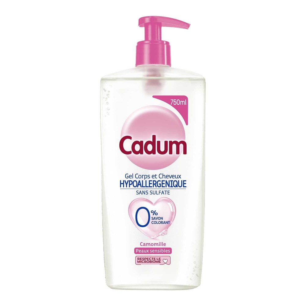 cadum Hypoallergénique Sans Sulfate Gel Corps et Cheveux Hypoallergénique Sans Sulfate Camomille