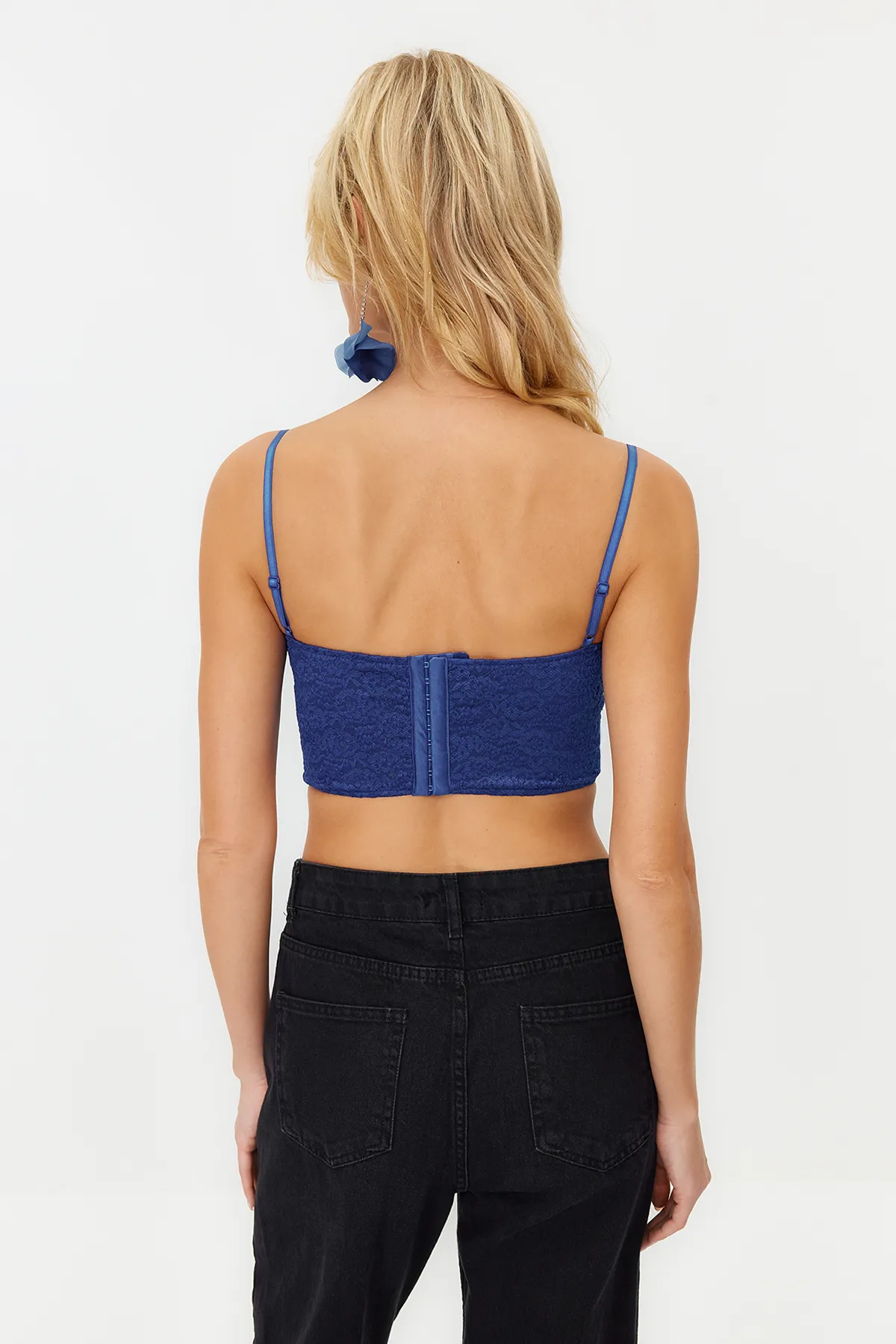 Trendyol Collection  Saks Crop Lined Corset Detailliertes Spitzen-Bustier TPRAW23BS00062