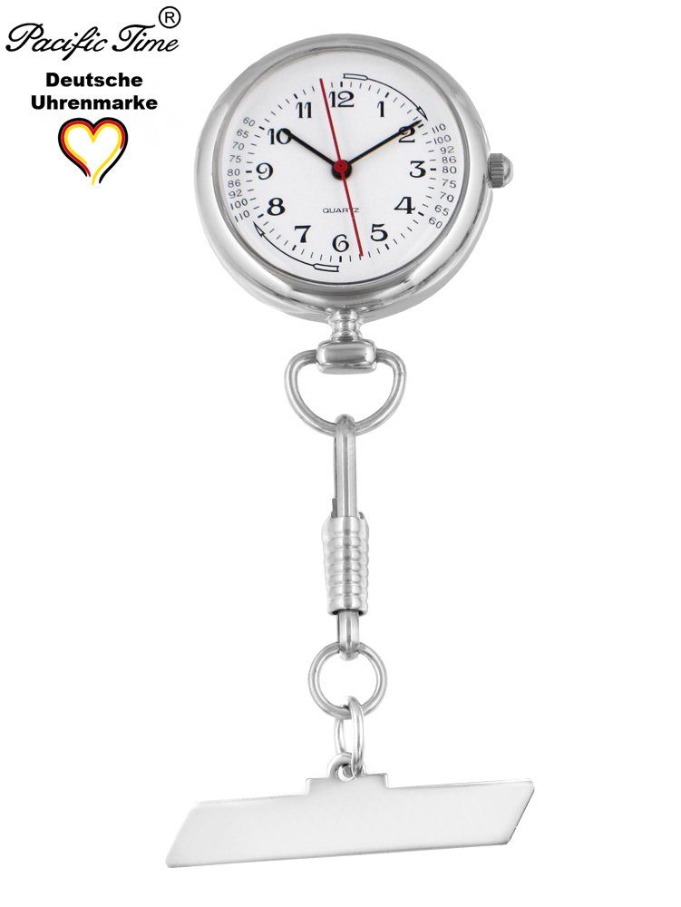 Pacific Time Krankenpflegeuhr Damen Schwesternuhr mit Anstecknadel, Gratis Versand