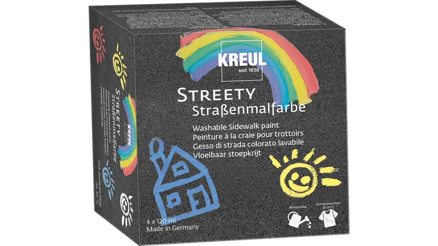 KREUL Streety Strassenmalfarbe Starter-Set 4 x 120ml 480 ml