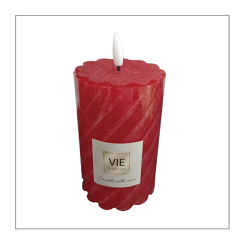 Vie Selected Kubbelys 12 cm ø 7,6 cm LED timer spiral rød