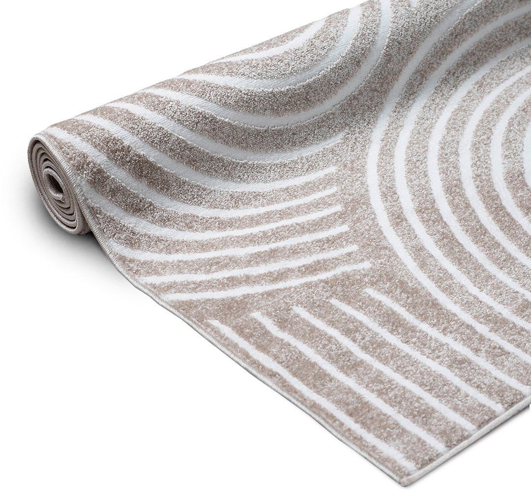 Teppich Fadel, andas, rechteckig, Höhe: 9 mm, 3D-Effekt, softer Kurzflor, pflegeleicht, leichter Glanz, Scandi-Look