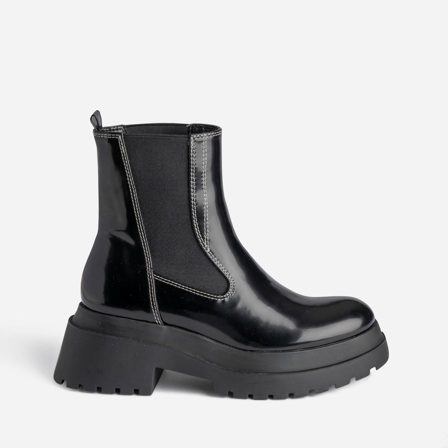 Chelsea boots TEXTO noir glacé cranté