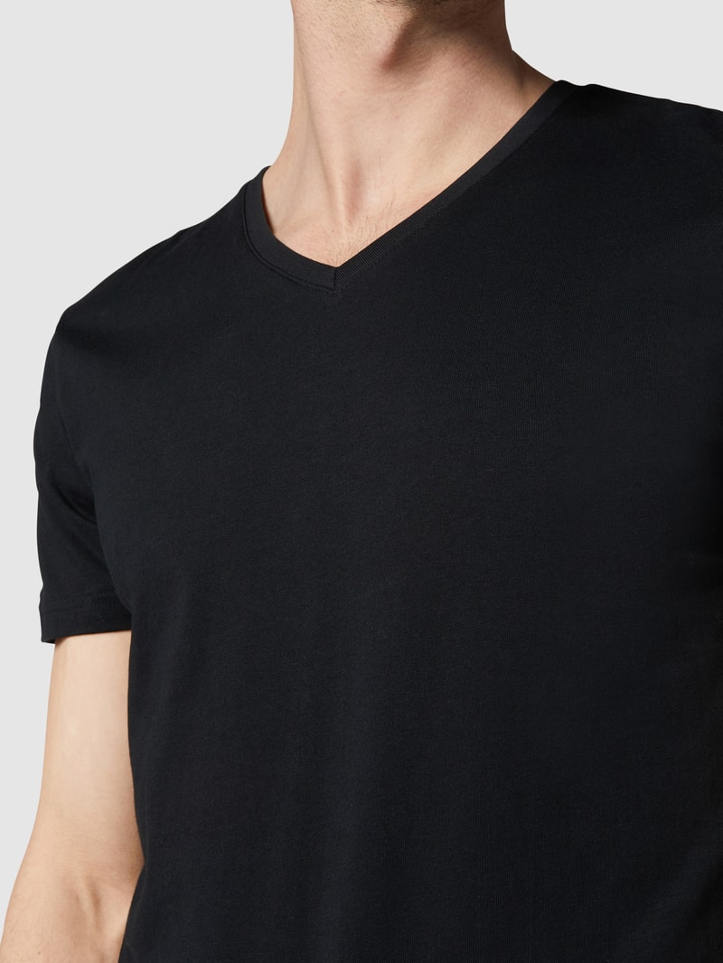 T-Shirt aus Bio-Baumwolle im 2er-Pack in schwarz