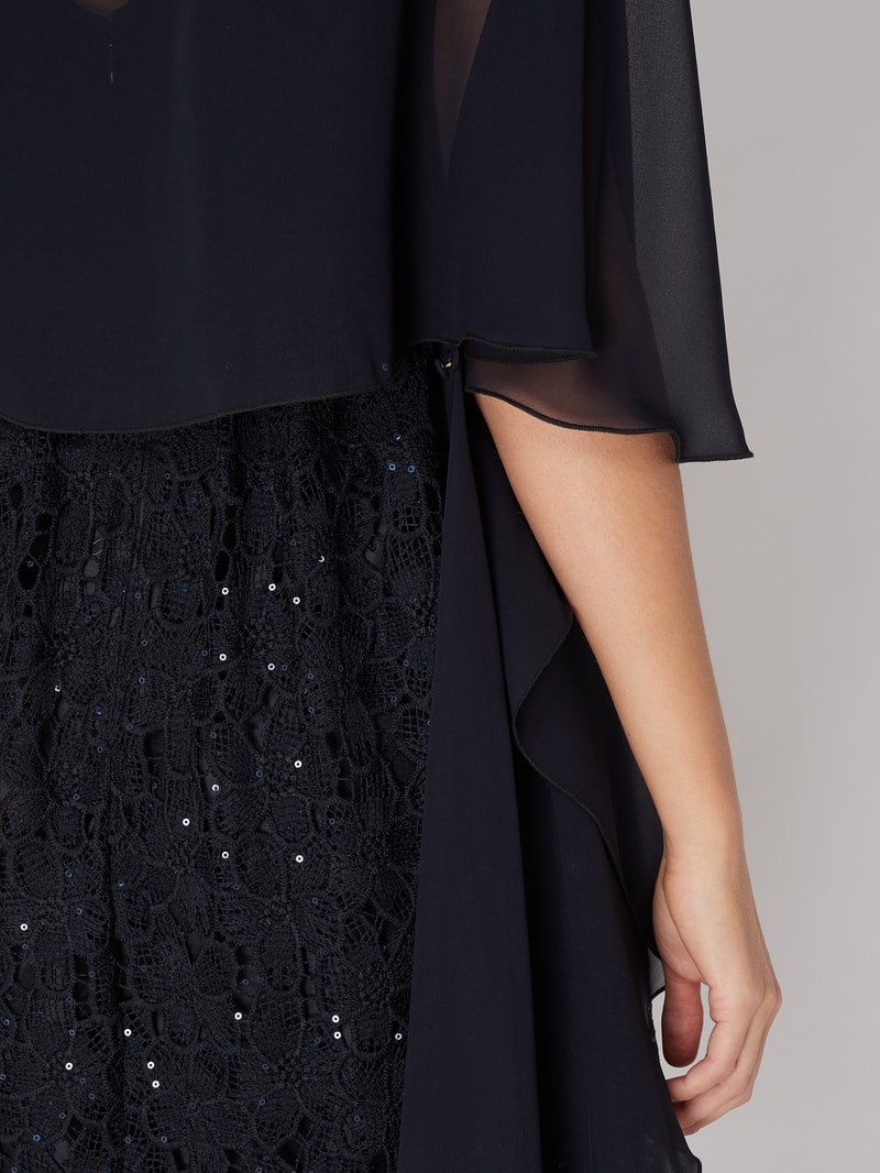 Stola aus Chiffon in dunkelblau