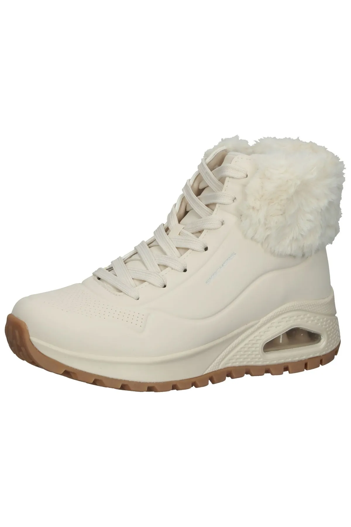 SKECHERS  Stiefelette - Beige - Keilabsatz