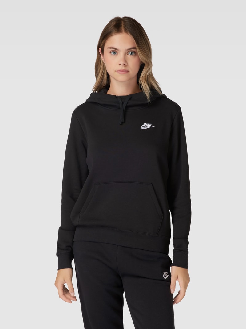 Hoodie mit Känguru-Tasche in schwarz