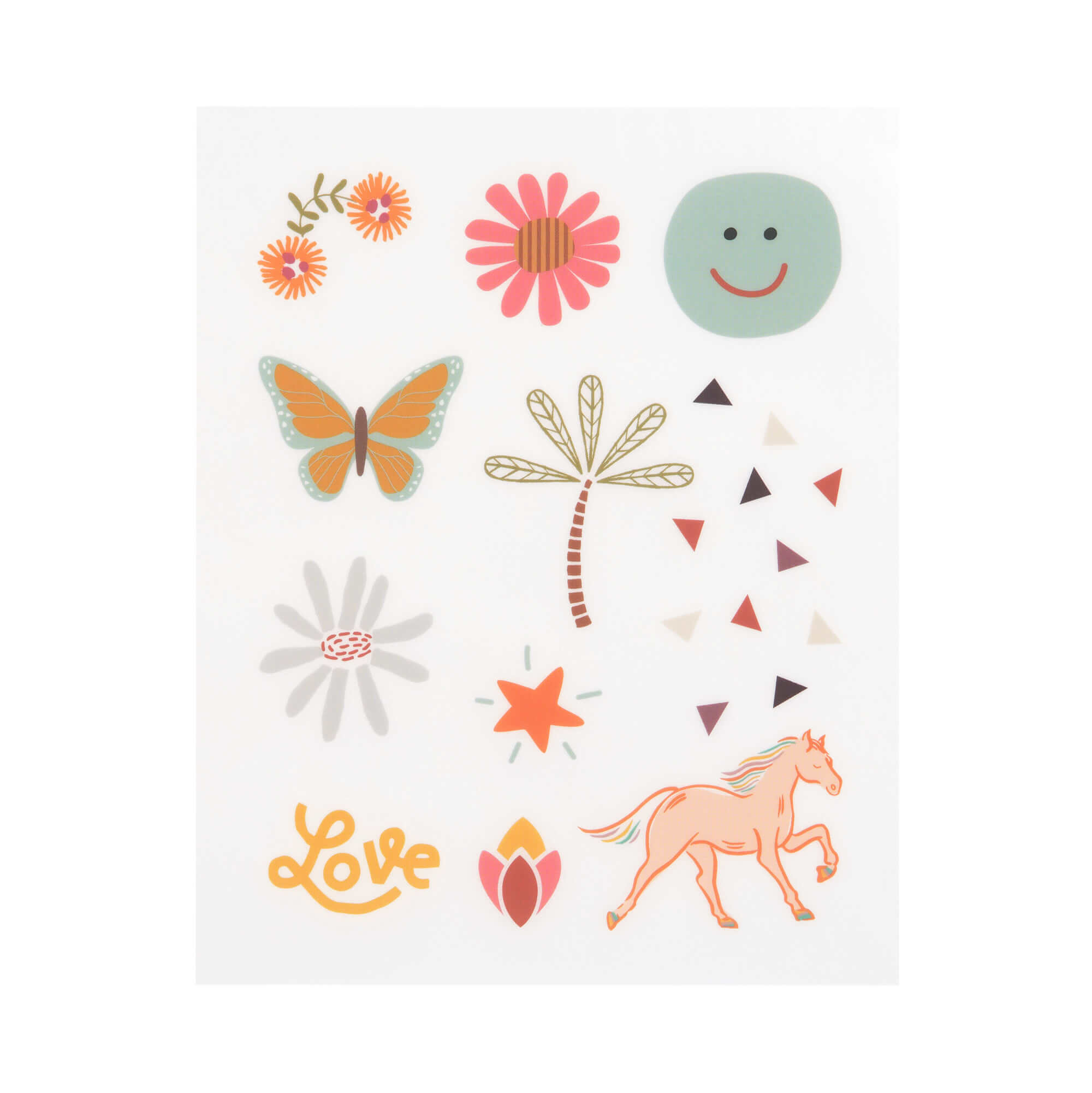 Transfer Sticker (3 Stk) - Rub on, Happy