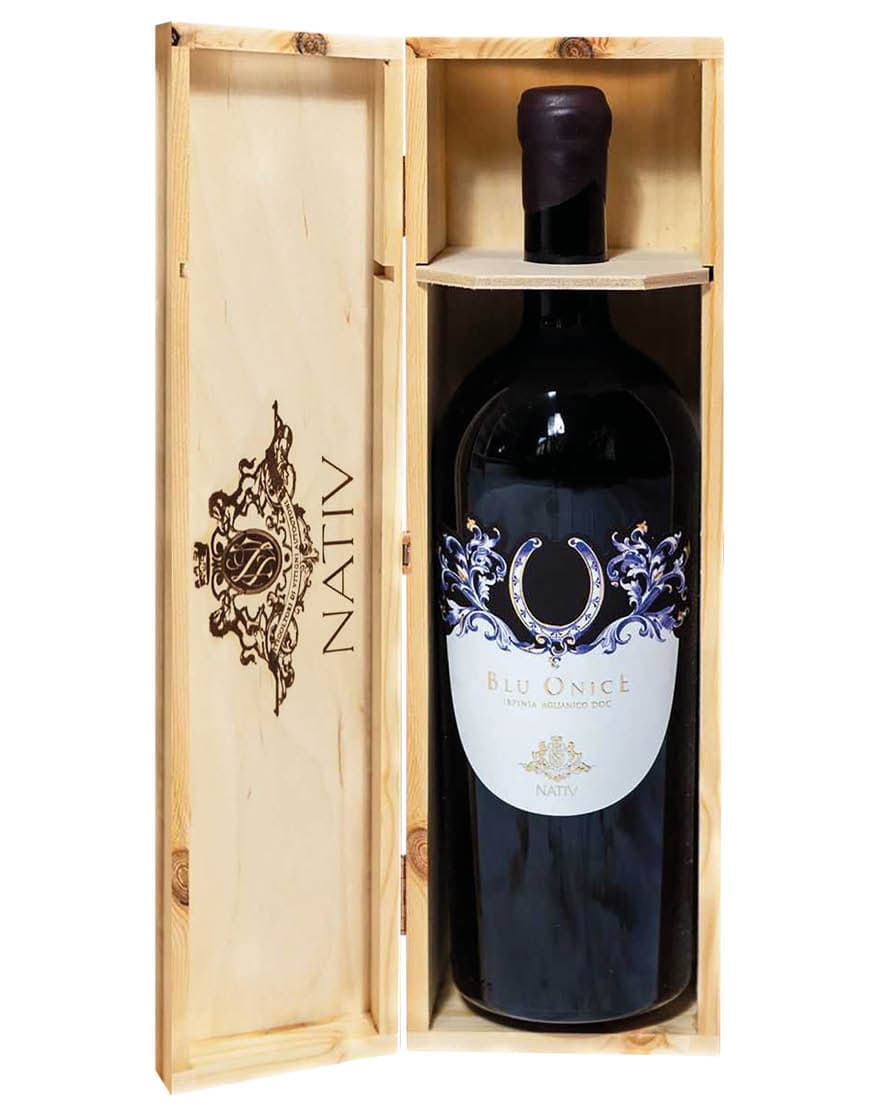 Irpinia Aglianico DOC Blu Onice 2019 Nativ Magnum 1,5 ℓ, Caisse bois