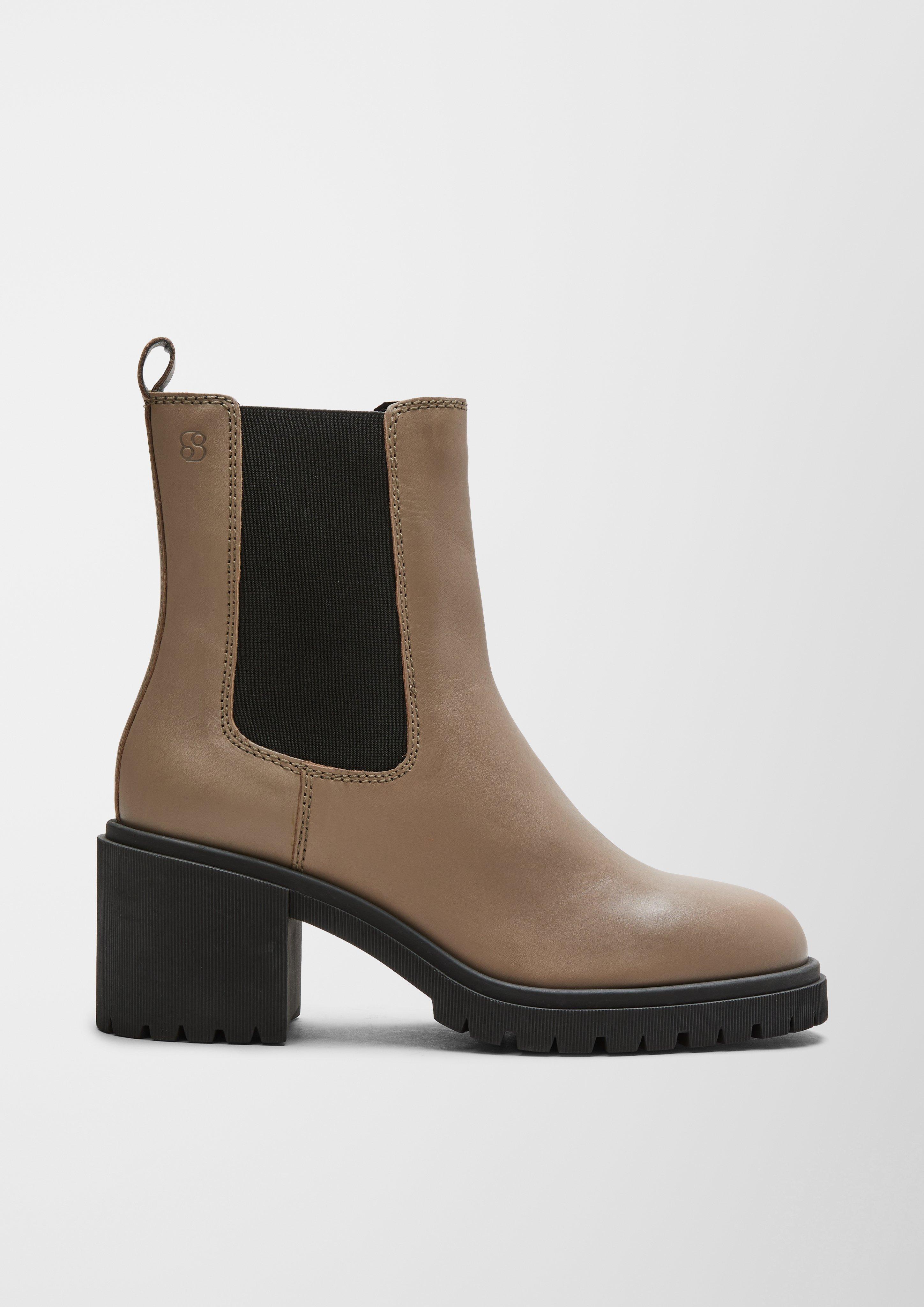 Lederstiefel mit Blockabsatz  6006626-341