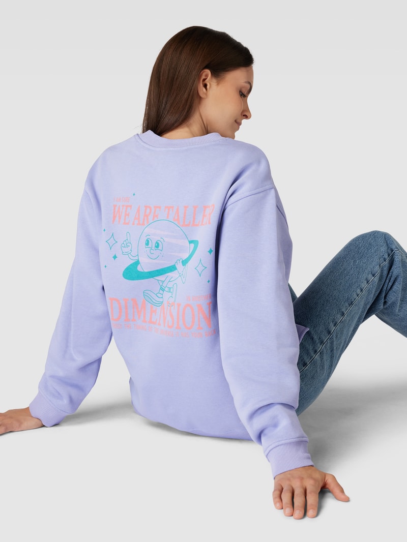 Sweatpullover mit Rundhalsausschnitt in altrosa