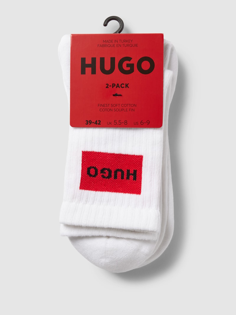 Socken mit Label-Detail im 2er-Pack in weiß