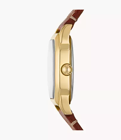 Fossil Uhr Harlow 3-Zeiger-Werk Leder mittelbraun