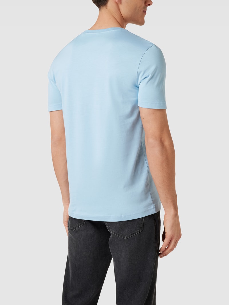 T-Shirt mit Rundhalsausschnitt in bleu