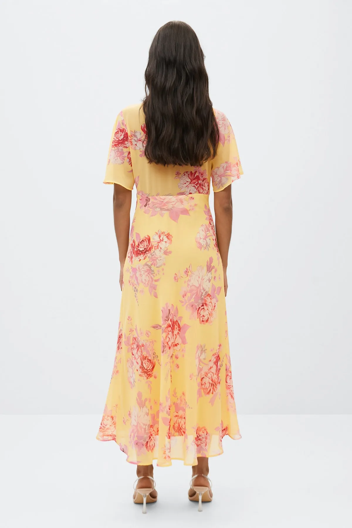 MANGO  Gelbes Damenkleid 27057131