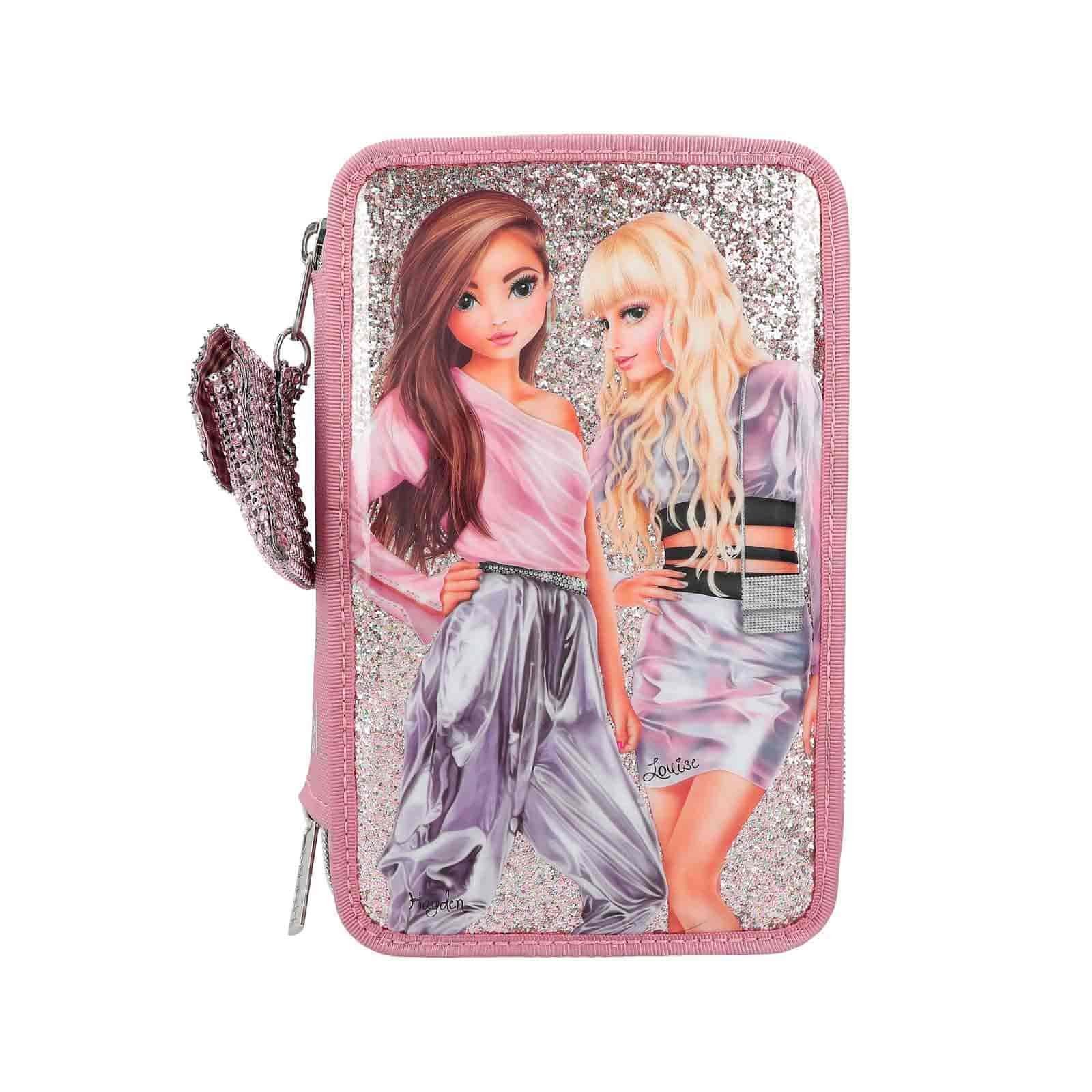 Depesche Federmäppchen TOPModel 3-Fach Federtasche Glitter Queen, (1-tlg)