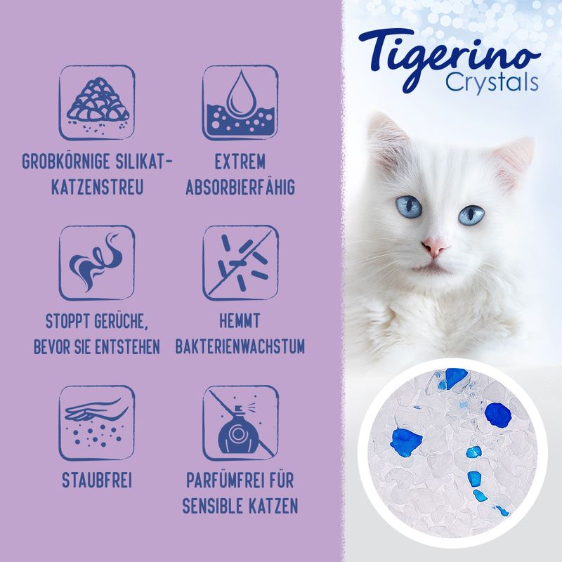 Tigerino Crystals XL-Grain Sensitive Katzenstreu - parfümfrei