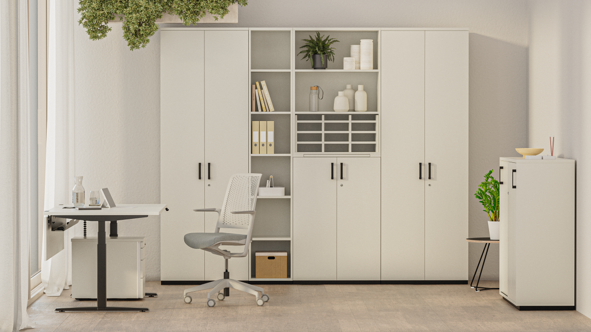 Rollcontainer K40 White Grey