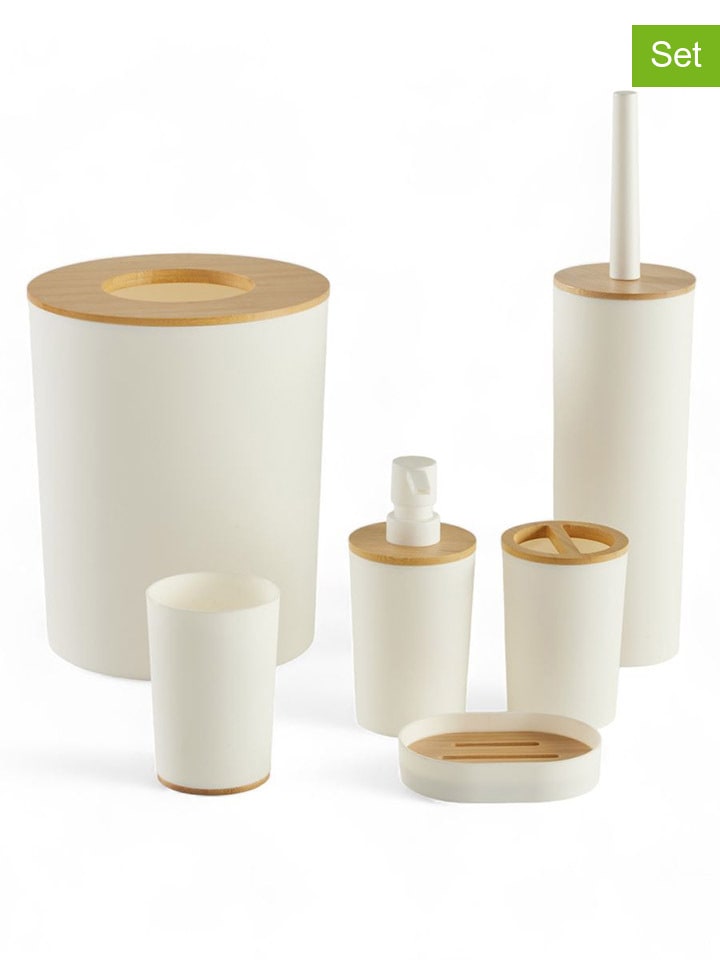 UTILITY 6tlg. Bad-Accessoires-Set in Weiß günstig kaufen onesize