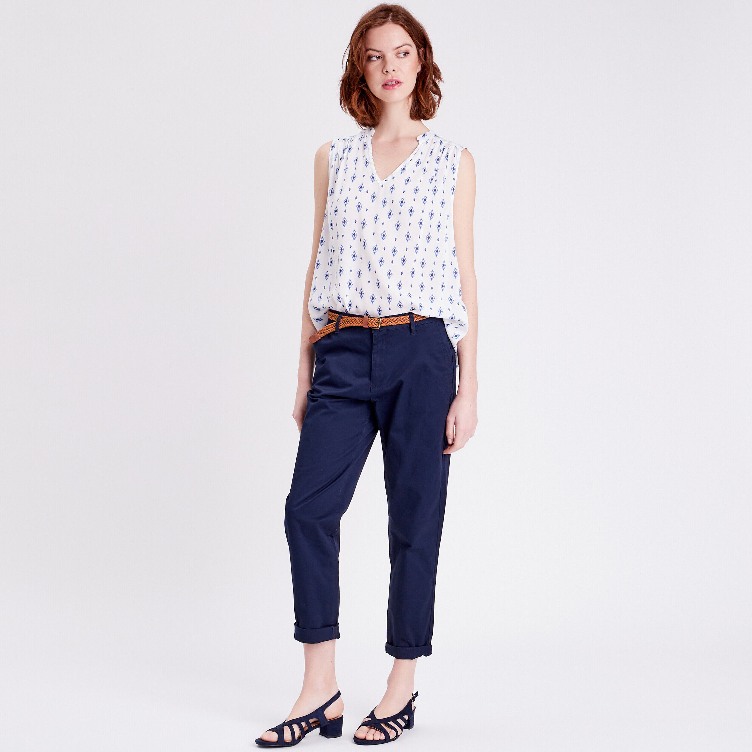 Blouse sans manches blanc femme | Cache Cache
