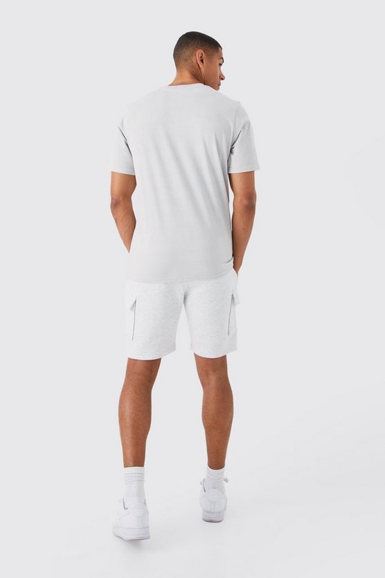 Mittellange Slim-Fit Jersey-Shorts