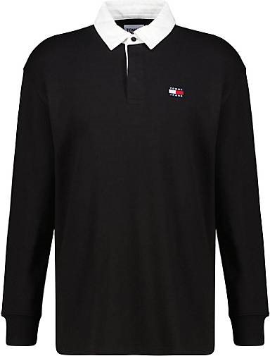 TOMMY-JEANS Herren Poloshirt TJM BADGE RUGBY Langarm