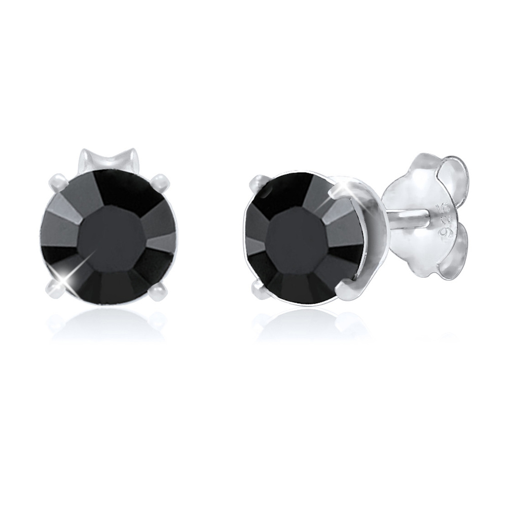 KUZZOI KUZZOI Boucles d'Oreilles Géo Minimal Cristaux Noir Boucles d'Oreilles Hommes (92 Boucles d'oreilles