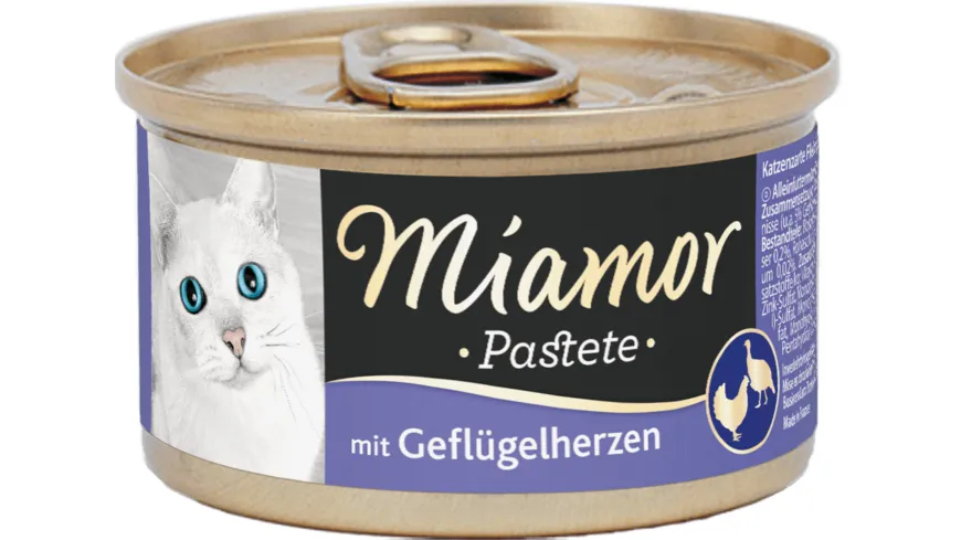 Miamor Katzensnack Pastete Geflügelherzen 85 g