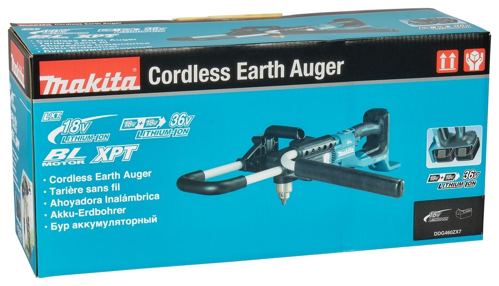 Makita DDG460ZX7 jordborr 2 x 18V inkl. adapter A och D exkl. batterier och laddare