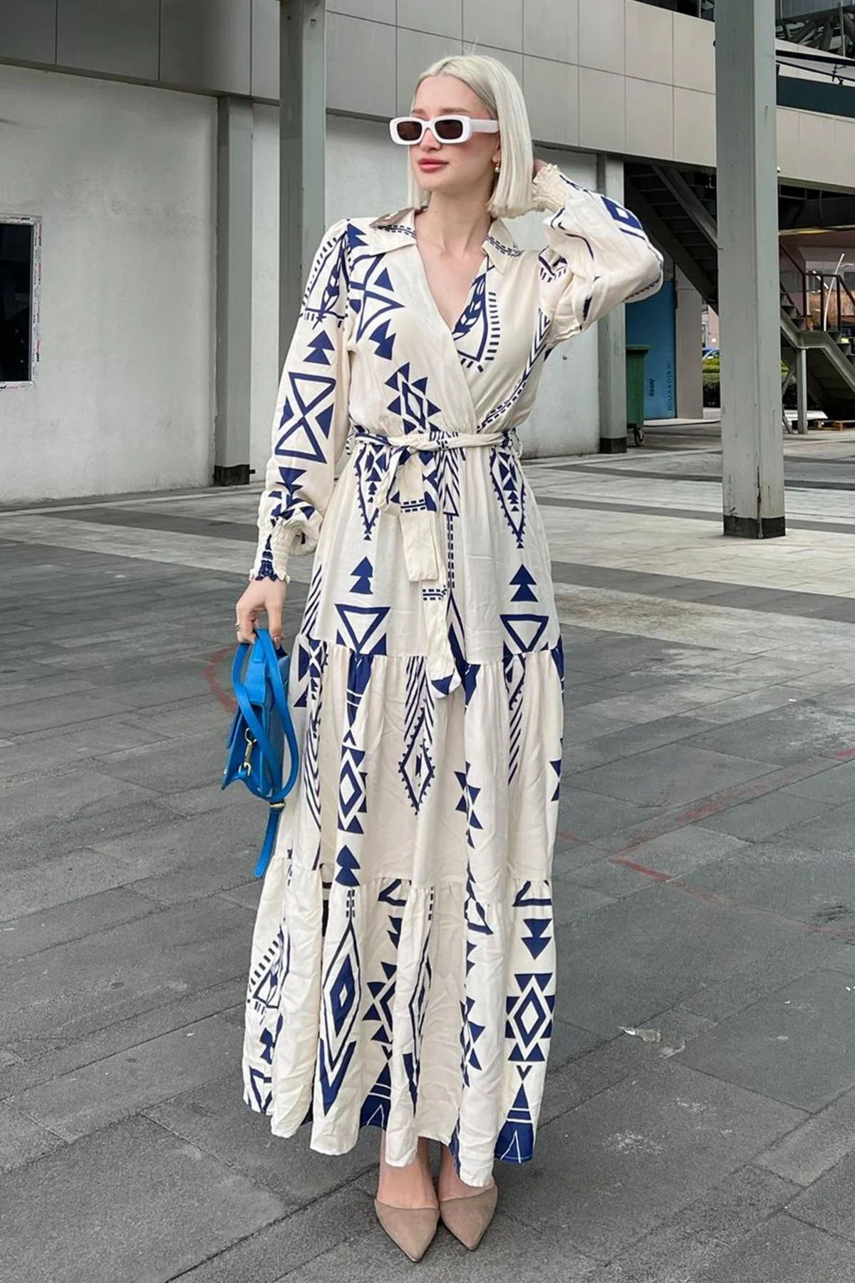 Madmext  Kleid - Weiß - A-Linie