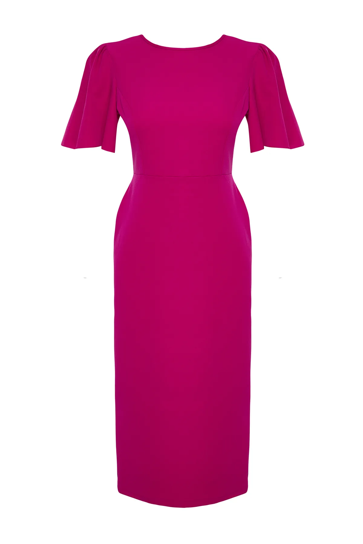Trendyol Collection  Gewebtes Midikleid in Fuchsia TWOSS24EL00659