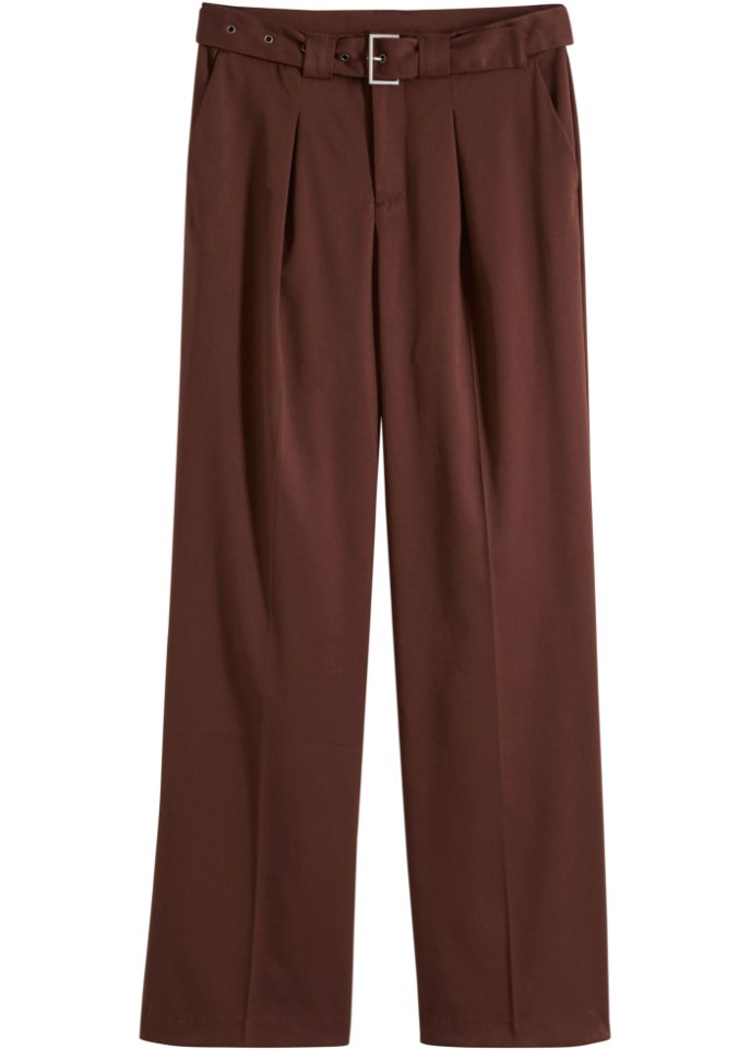Bundfaltenhose mit Gürtel