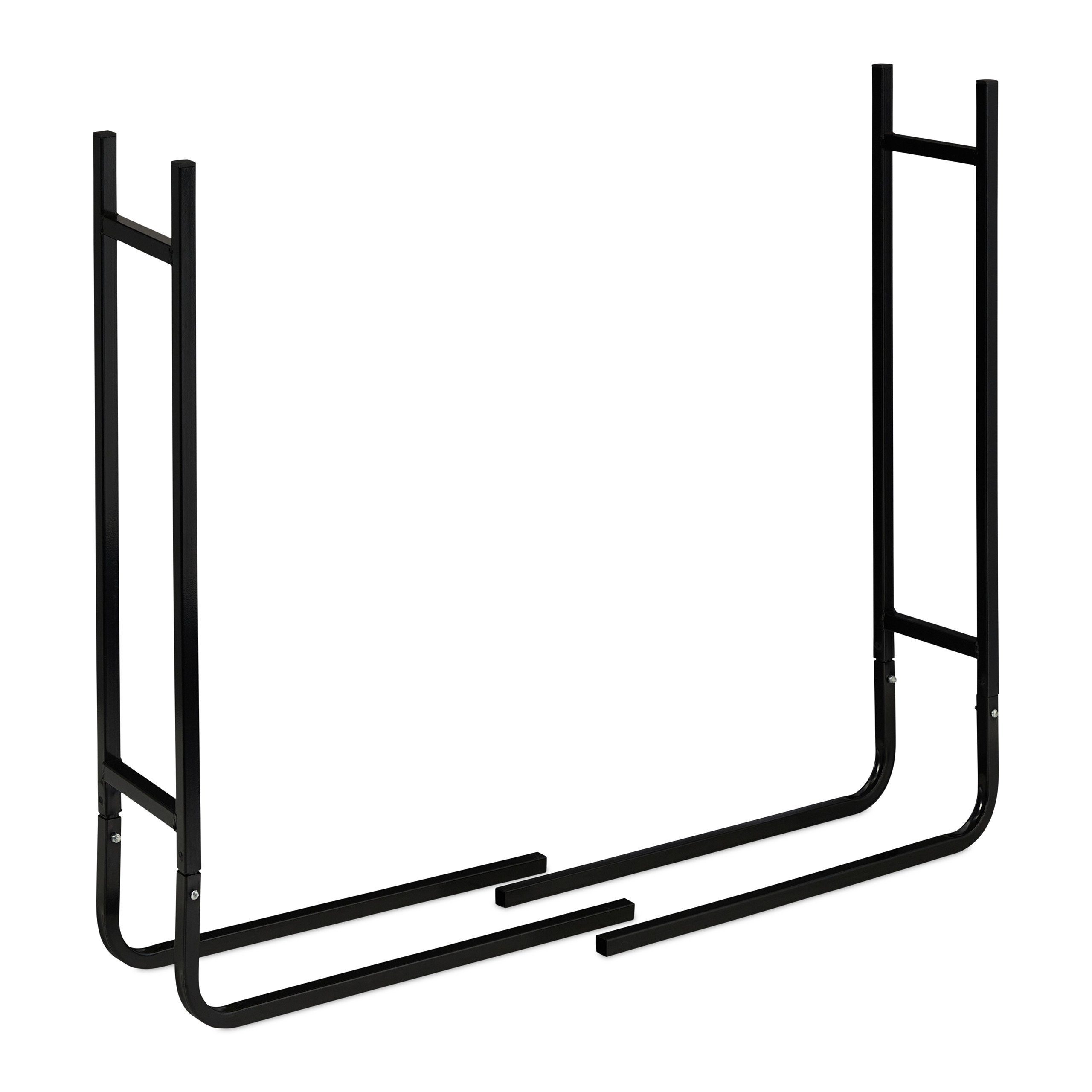 relaxdays Kaminholzregal Kaminholzregal aus Metall, BxTxH:123x19.5x91 cm